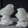 SEVOBAL Party Decorations and Accessories Set of 2 Skye Watchful Birds Concrete Statues for Home Decor, Antique Gray, 13"*9"*6" - 3 of 4