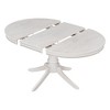 NicBex Round Dining Table Set for 4 Retro Wood Round Extendable Dining Table with 4 Upholstered Chairs for Dining Room - 4 of 4