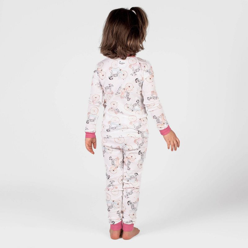 Burt&#39;s Bees Baby&#174; Baby Girls&#39; Snug Fit Dalmatians Pajama Set - White/Pink, 5 of 6