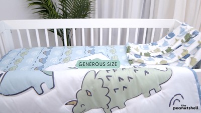 Brown Microfiber Reversible Baby Comforter Set with Celestial Theme
