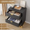 4 Drawer Dresser for Bedroom, Modern Dressers with Gold Metal Handles - 4 of 4