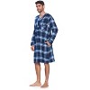 Ashford & Brooks Mens Flannel Plaid Long Sleep Shirt Henley Nightshirt - 2 of 4