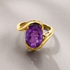Ross-Simons 4.90 Carat Amethyst Wavy Ring in 18kt Gold Over Sterling - 4 of 4