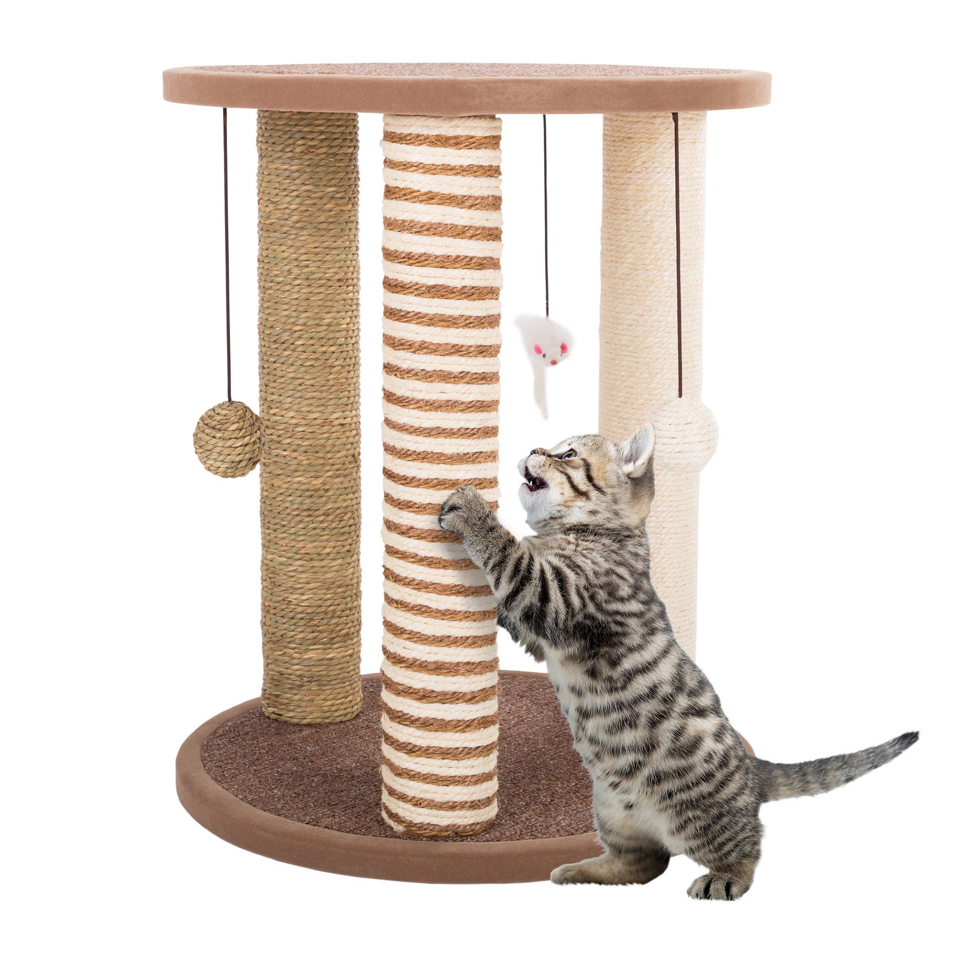 PETMAKER Cat Scratching Post Tower with 3 Posts