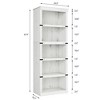 Acekool Farmhouse Bookcase with Storage, Wooden Bookshelf for Home Office, Living Room, Bedroom - 3 of 4