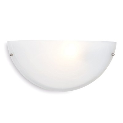Ivory Cloud Shade 10" White Half-Moon Wall Sconce