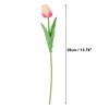 Unique Bargains Christmas 20 Pcs Artificial Flowers Fake Tulips for Wedding Rooms Home Hotel Party Decoration Deep Pink - 2 of 4