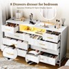 Dresser for Bedroom, 8 Drawer Dresser,55" Tv Stand Large Dresser Wooden - 4 of 4