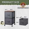 GALAXHERO  2 Drawer Mobile File Cabinet, Rolling Printer Stand, Fabric Vertical Filing Cabinet fits A4 or Letter Size for Home Office - 3 of 4