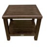 DecoTeak® Eleganto® 18" Teak Wood Shower Bench with Shelf in Woodland Brown Finish - 3 of 4
