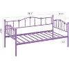Metal Twin Daybed, Space-Saving Sofa Bed with Headboard & Steel Slat Support, No Box Spring Needed, Ideal for Apartment, Living Room, Small Spaces - 2 of 4