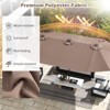 Tangkula 15.5 FT Double-sided Patio Umbrella w/ Solar Lights Outdoor Twin Size Umbrella - 4 of 4