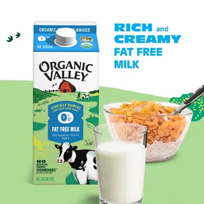 Organic Valley Skim Unflavored Milk - 64oz