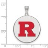 Black Bow Jewelry Sterling Silver Rutgers Scarlet Knights NCAA Extra Large Pendant - 2 of 3