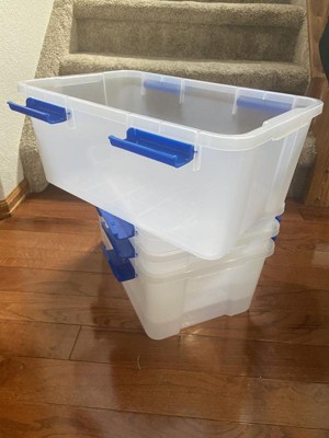 IRIS WEATHERPRO 19 qt Clear Storage Tote 7.88 in. H X 11.75 in