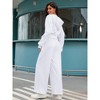 ATHLECHIC Women's Outfits Tracksuits Casual Cropped Hoodie Wide Leg Pants Travel Workout Lounge 2 Piece Sets - 4 of 4