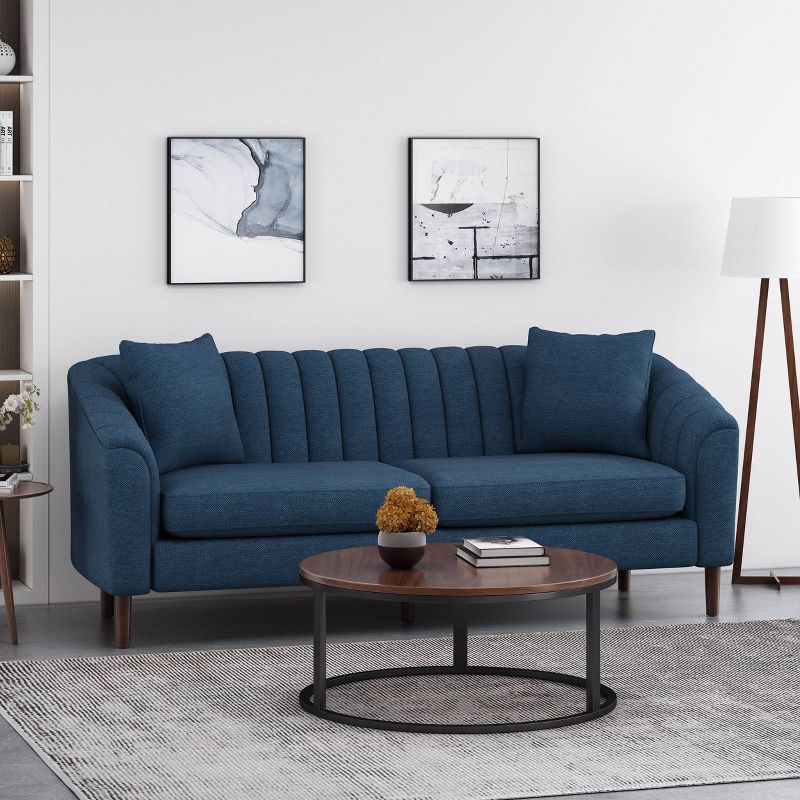 Ansonia Contemporary Fabric 3 Seater Sofa - Christopher Knight Home, 3 of 11