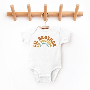 The Juniper Shop Lil Brother Stacked Curved Baby Bodysuit - 1 of 2