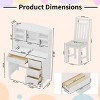 Wood Desk and Upholstered Chair Set with Drawers for Bedroom Study – 40"L Space-Saving –Cuddlewood - 4 of 4
