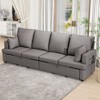 NicBex Modular Sectional Sofa,4 Seat Chenile Couch with 2 Pillows for Living Room,Apartment,Office,Gray - 2 of 4