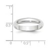 Black Bow Jewelry 2mm to 6mm 10K White Gold Half Round Standard Fit Band - 3 of 4