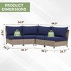 EAGLE PEAK Coastal Vista Curved Outdoor Wicker Sofa with Cushions, Patio Furniture Sets Outdoor Sectional Patio Conversation Set - 2 of 4