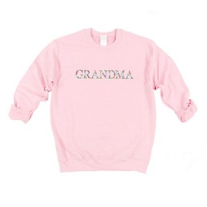 Simply Sage Market Women's Graphic Sweatshirt Embroidered Floral Grandma - 1 of 4
