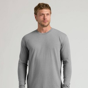 True Classic Men's Contemporary Fit Long Sleeve T-Shirt - Heathered Gray M - 1 of 4