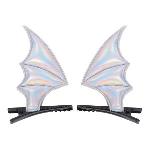 Unique Bargains Women's Halloween Bat Duckbill Clip 1 Pair - 1 of 4