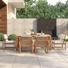 Whisen Outdoor Patio Dining Set for 6 with Removable Cushion, Outdoor Furniture Set with Umbrella Hole - 2 of 4