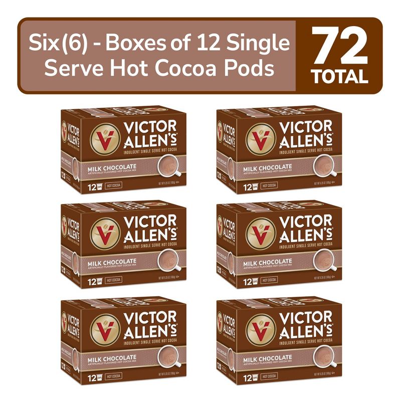 Victor Allen's Coffee Milk Chocolate Hot Cocoa Single Serve Cups, 72 Ct, 1 of 11