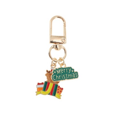 Unique Bargains Christmas Keychain Lobster Clasp Zinc Alloy Colorful 2.17" 1 Pc