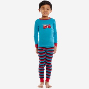 Leveret Kids Two Piece Cotton Striped Boys Pajamas - 1 of 4