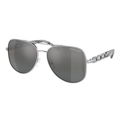 Michael Kors MK 1121 115388 Womens Aviator Sunglasses Silver 58mm