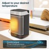 KikiBriz Space Heater,1500W Portable Electric Heaters for Indoor Use with Remote&Thermostat,4 Modes,12h Timer,90°Oscillation,Digital Display - 2 of 4