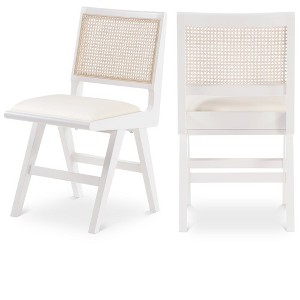 Meridian Furniture,Abby Vegan Leather Dining Side Chair, Set of 2 - 1 of 4