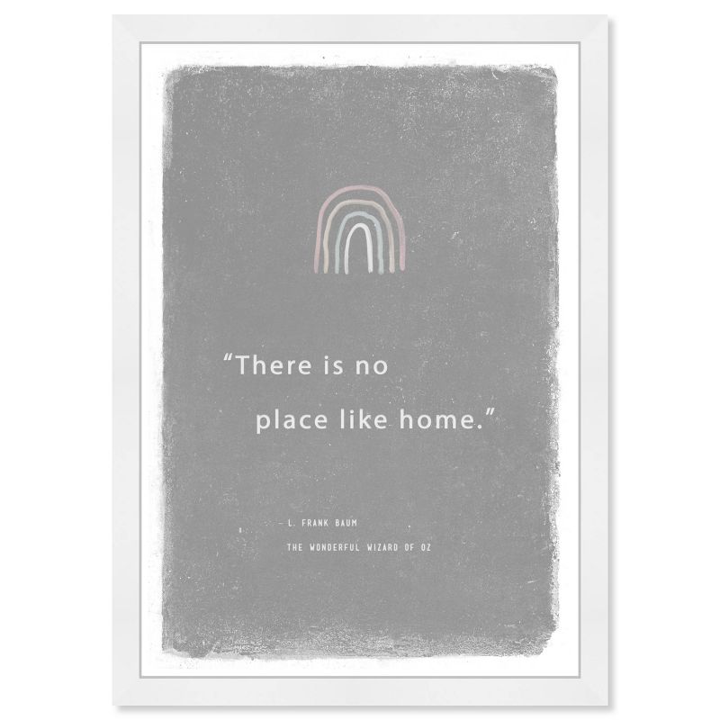 13&#34; x 19&#34; No Place Like Home Motivational Quotes Framed Wall Art Gray - Olivia&#39;s Easel, 1 of 6