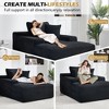NicBex Modern Velvet Oversized Armrest Sofa Futon Couch with Soft Pillows,Comfortable Sleeper Sofa for Living Room,Apartment - 3 of 4