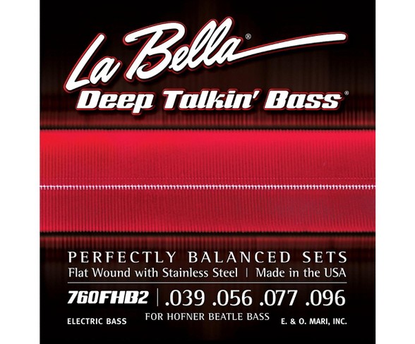 LaBella 760FHB2 Beatle Bass Flat Wound Light Electric Bass Strings