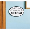 HomeRoots 19" Black and White All Guests Approved By The Dog Metal Hanging Text Wall Decor - 2 of 4