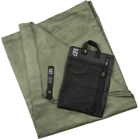GEAR AID Quick Dry Microfiber Towel for Travel OD Green XL 35” x 62” Camping 