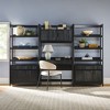 Saracina Home 3pc Transitional Fluted Hutch Desk with 2 Wide Bookcases - 3 of 4