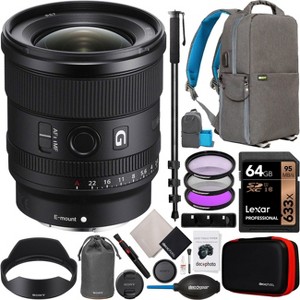 Sony FE 20mm F1.8 G Full Frame G Lens Kit for Sony Mirrorless E-mount Cameras Bundle - 1 of 4