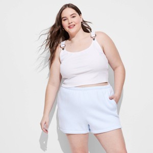 Women's High-Rise Fleece Shorts - Wild Fable™ - 1 of 3
