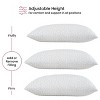 Lux Decor Shredded Memory Foam Pillows with Zipper Closure Rayon from Bamboo Viscose Cover Pack of 2 Adjustable Bed Pillows - image 4 of 4