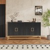 TIRAMISUBEST Sideboard Buffet Cabinet with Storage, Accent Storage Cabinet with Adjustable Shelves, Rectangular Metal Handles and Legs for Kitchen - 2 of 4