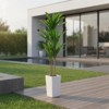 4.8FT Artificial Dracaena (Brazil Wood) Tree with Tall White Planter, Eco-Friendly Faux Plant for Home & Office - 4 of 4