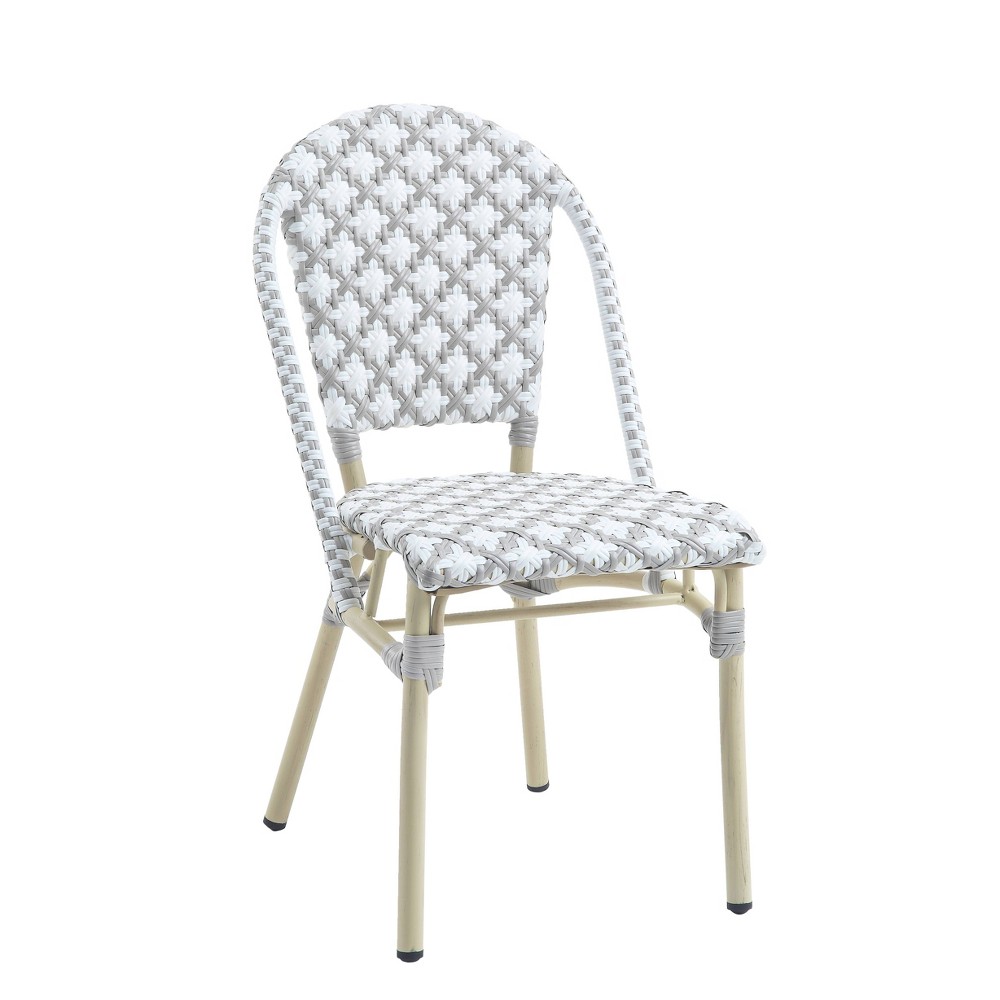 Photos - Chair Adkins 2pk Quatrefoil Patio  - Gray - miBasics