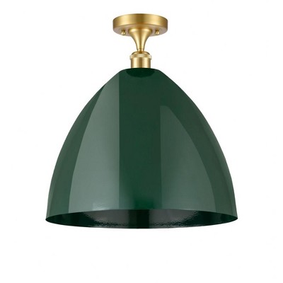 Plymouth Dome - 1 Light Semi-Flush Mount In Industrial Style-18.75 Inches Tall and 16 Inches Wide