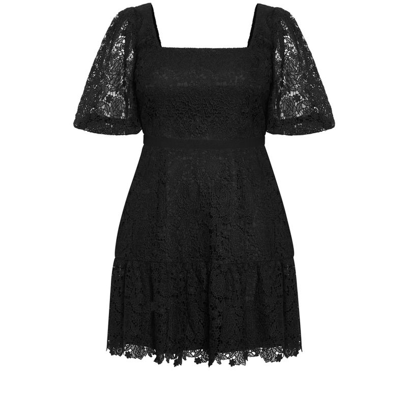 Women's Plus Size Priscilla Lace Dress - black | CITY CHIC, 4 of 7